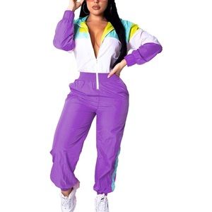 Retro windbreaker jumpsuit